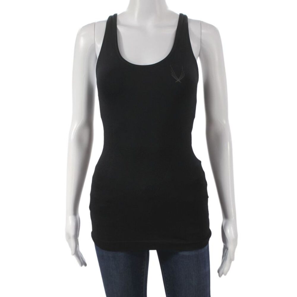 Lucas Hugh Womens Black Sleeveless Scoop Neck Basic Tank Size XS